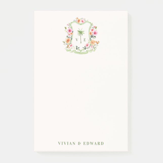 Papier-notes Post-it Monogramme personnalisé avec  (Devant)