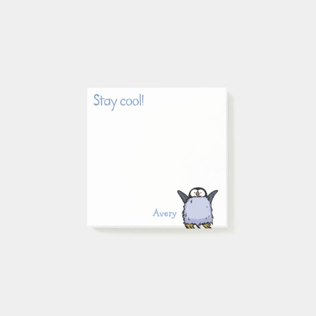 Papier notes Post-It Pingouin heureux (Devant)