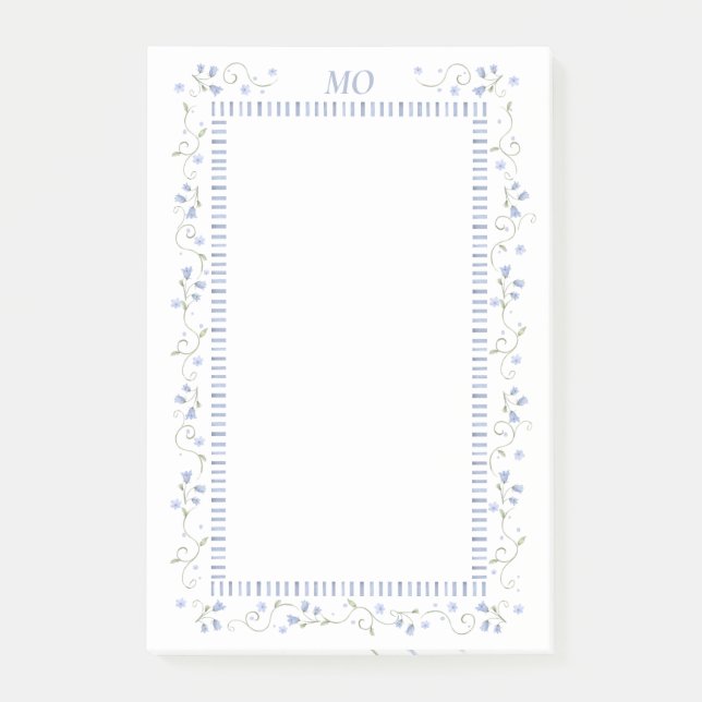 Papier notes Traditionnel Bleu | Post-it (Devant)