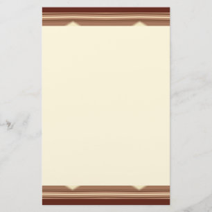 Papier occidental élégant de papeterie de rayure