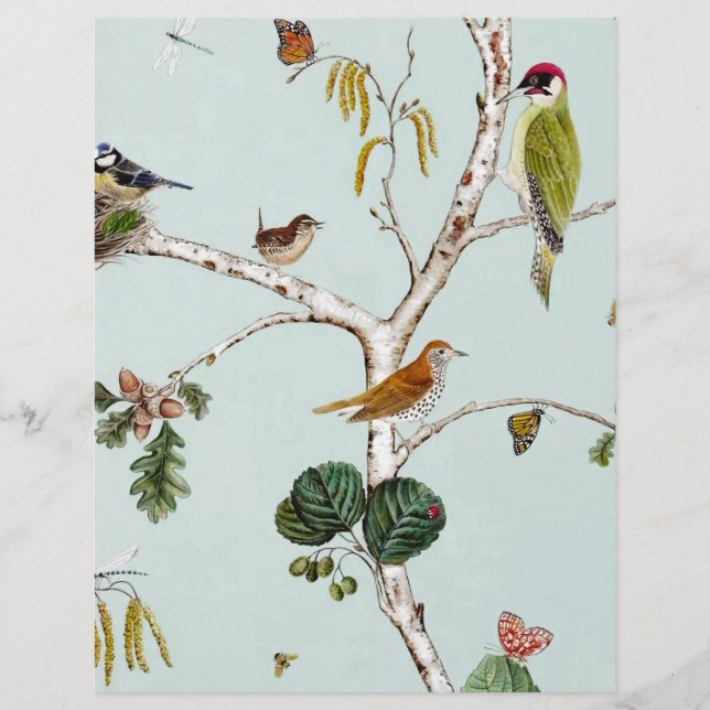 Papier origami de créatures volantes vintages (Devant)