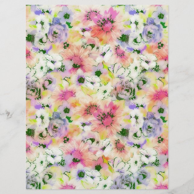 Papier origami floral pastel (Devant)