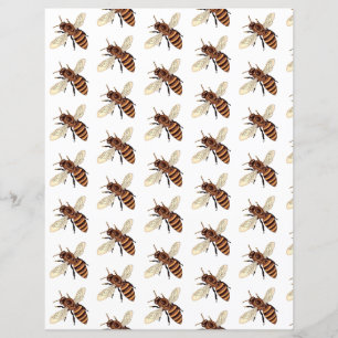 Papier origami motif abeilles