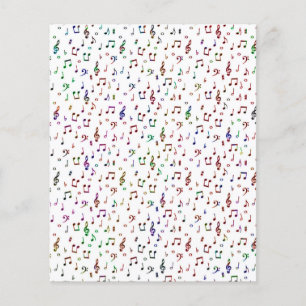 Papier origami musical coloré