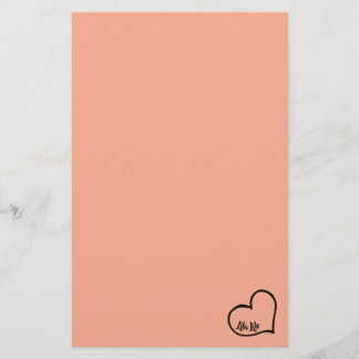 Papier papeterie personnalisé Coeur