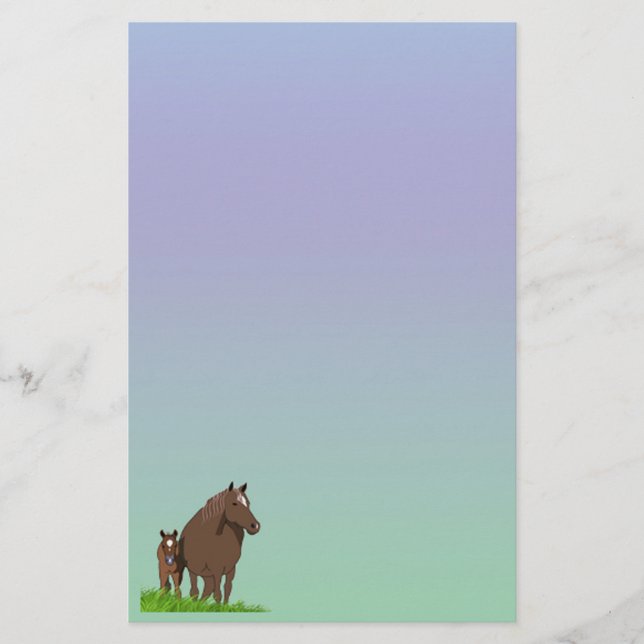 Papier papeterie pour Cheval de Mare et Foie (Devant)
