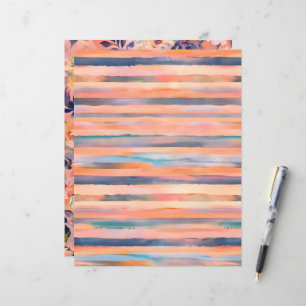 Papier papier à gratter couleur pastel rayures