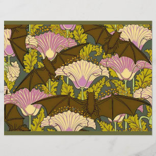 Papier papier à scandale Art nouveau chauves-souri