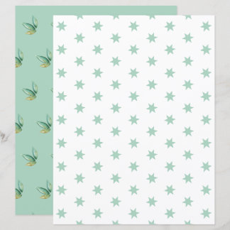 Papier papier à scandale Blue Stars et Feuille