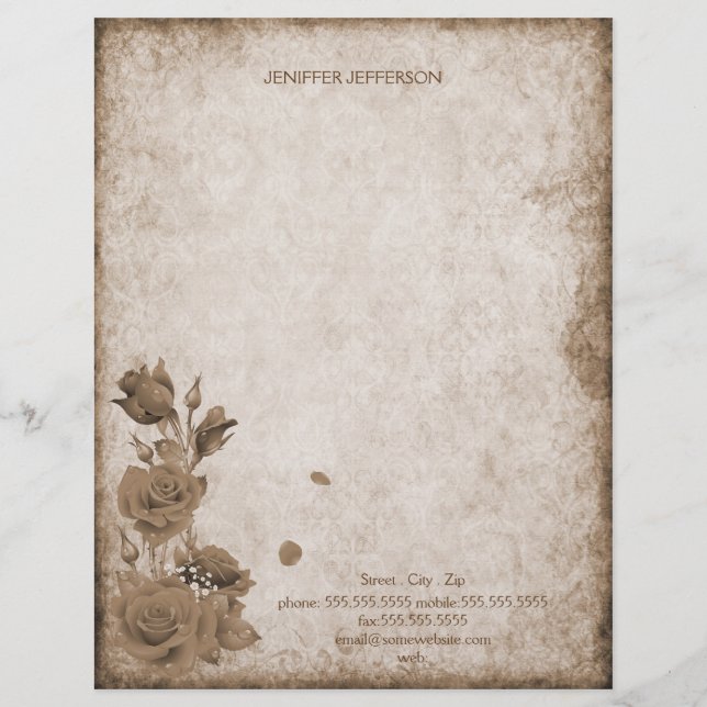 Papier papier ancien Papier à lettres (Devant)