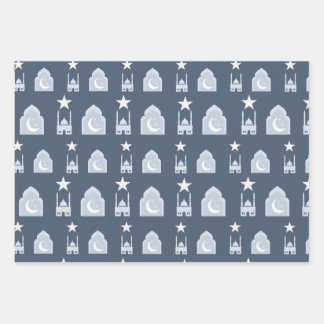Papier papier cadeau bleu Aïd de 3