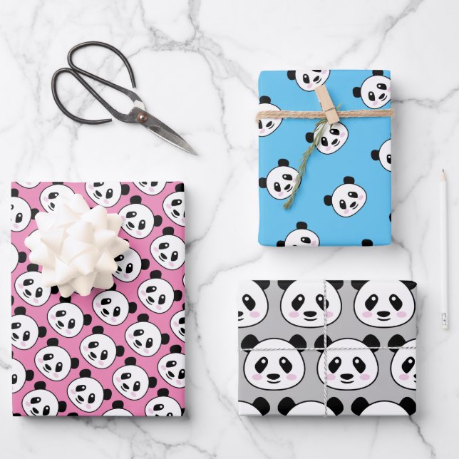 Papier papier motif panda cute (Recto)