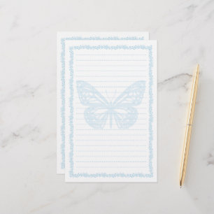 Papier papillon bleu