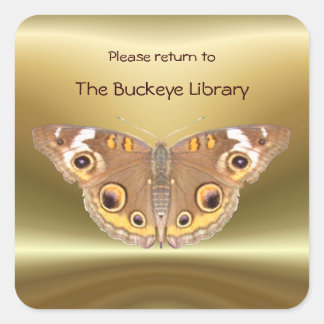 Papier papillon Buckeye Bookplate 2 ~ autocollant