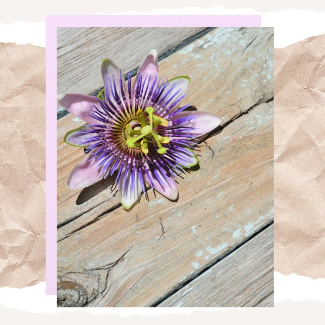 Papier Passiflora Patiné Floral Bois (Créateur téléchargé)