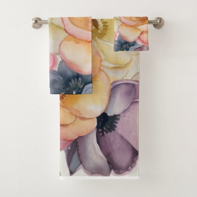 Papier pastel floral Napkin (En situation)