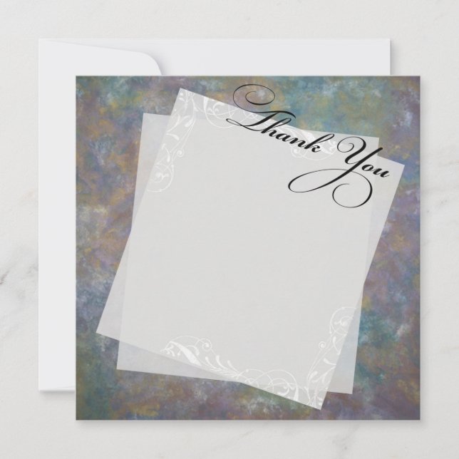 Papier pastel multicolore, cartes de remerciement (Devant)