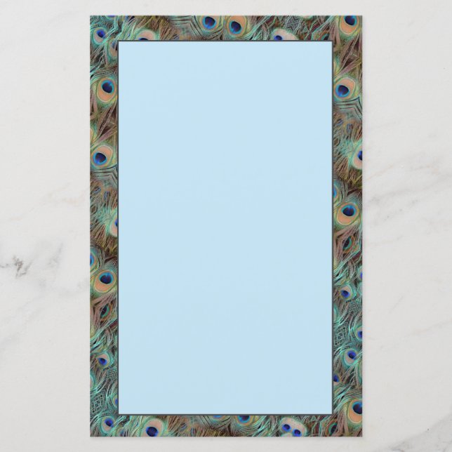 Papier Peacock Bleu Conception (Devant)