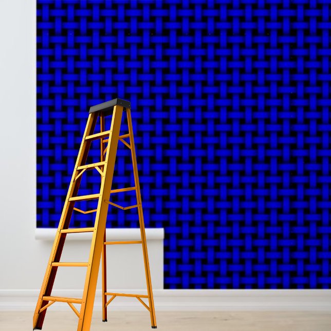 Papier peel et bâton Papier peint Royal Blue Weave (Peel and Stick Wallpaper Royal Blue Weave design Wallpaper)
