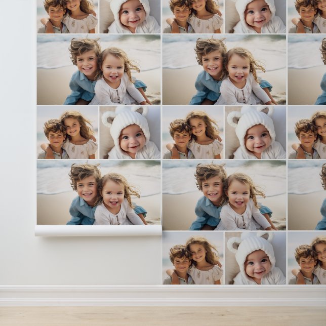 Papier Peint 3 Collage photo avec arrière - plan en blanc (Application)