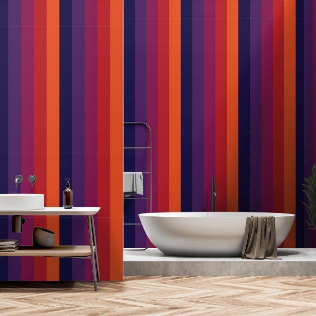 Papier Peint 70 rayures (Salle de bain)