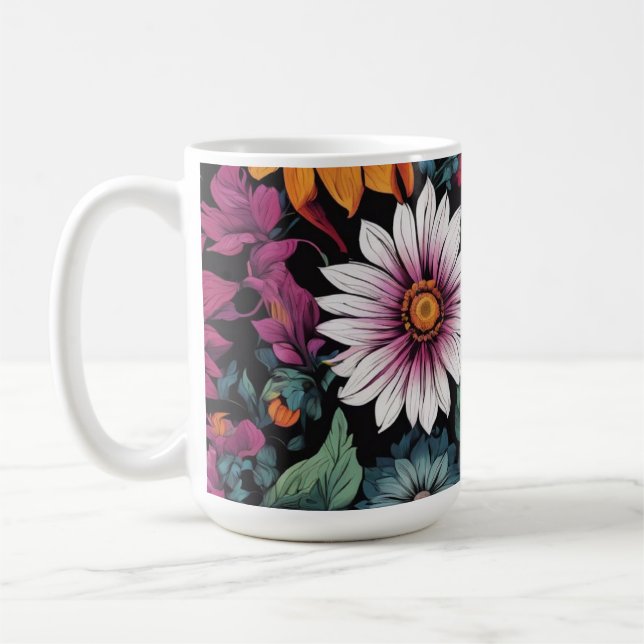 Papier peint à fleurs Mugs & tasses (Gauche)