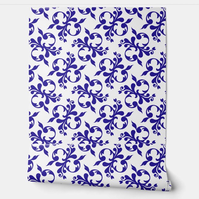 Papier peint à motif bleu (Déroulement)