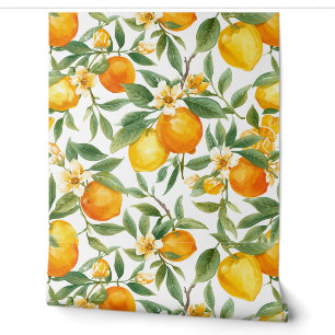 Papier peint à motif de citron