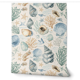 Papier Peint à Motif de Plage Coquillage de la C