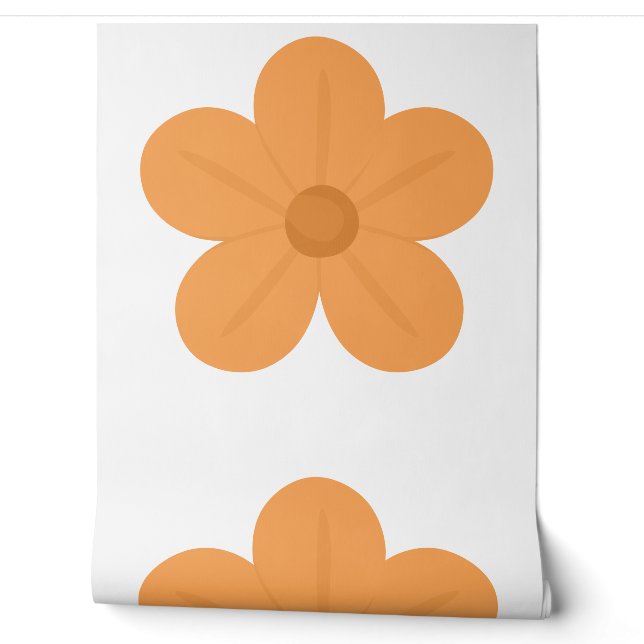 Papier peint à motif floral Bloom doré mignon (Déroulement)