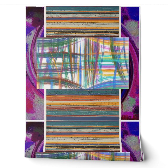 Papier peint à motif géométrique multicouche abstr (Déroulement)