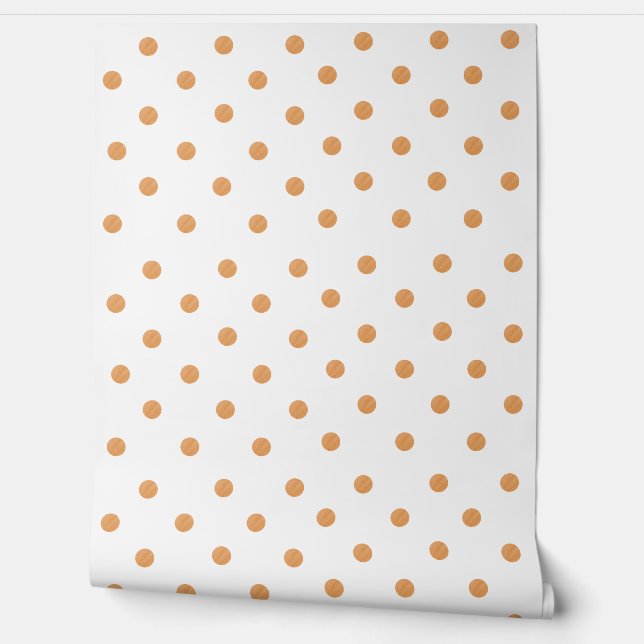 Papier peint à pois avec traînée de peinture marro (Déroulement)