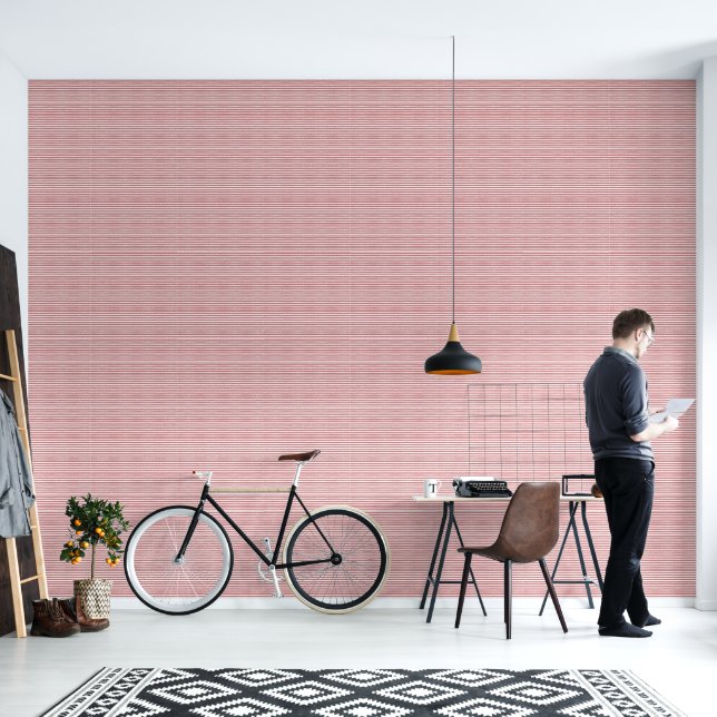 Papier peint à rayures roses | Papier peint pour n (Salon)