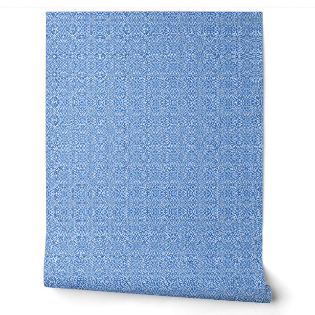 Papier Peint abstract blue and white pattern (Déroulement)