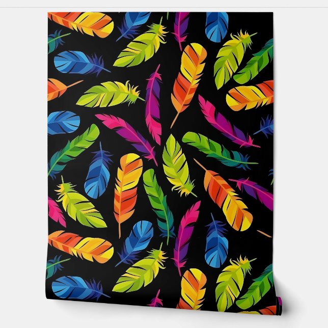 Papier Peint Abstract colorful feather explosion (Déroulement)