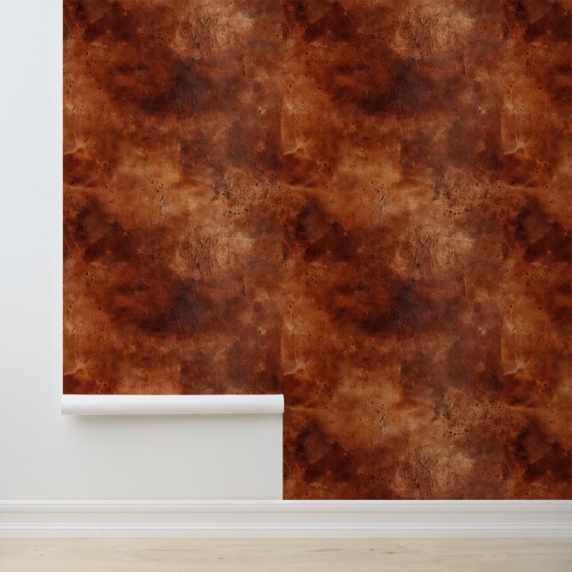 Papier Peint Abstrait en cuir Brown occidental Faux (Application)