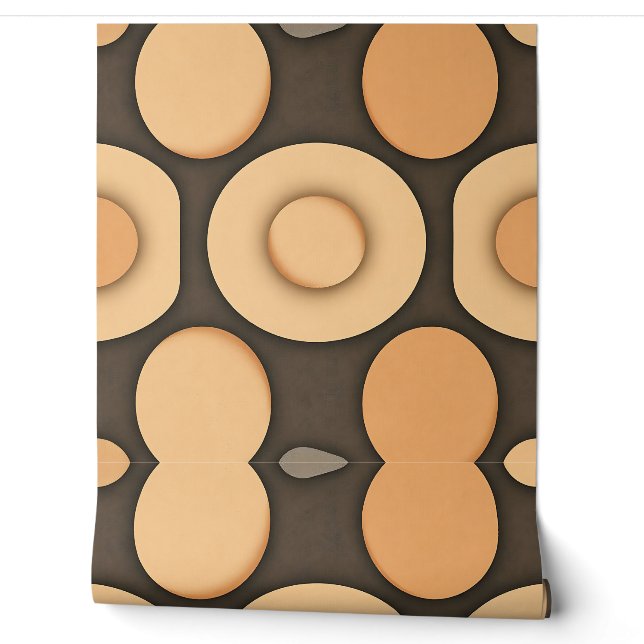 Papier Peint Abstrait River Stones Motif avec douceur (Déroulement)