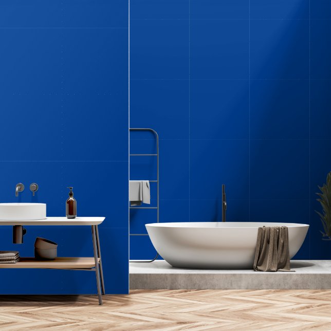 Papier Peint Accent bleu Cobalt (Salle de bain)