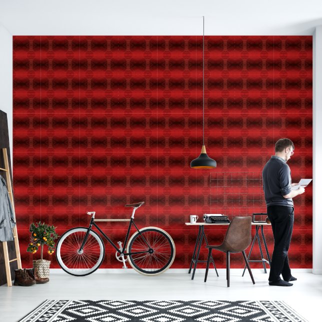 Papier Peint Acceptation | Médaillons de méditation rouge (Salon)