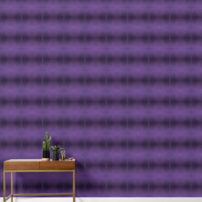 Papier Peint Acceptation | Motif Boho violet écectique (Couloir)