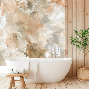 Papier Peint Acrylique et aquarelle Texture Abstraite Neutre