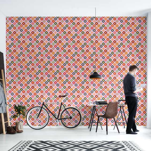 Papier peint adhésif d'art folklorique (Salon)