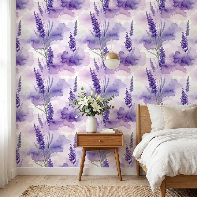 Papier peint adhésif Lavielle Mist Lavande (Where Every Lavender Bloom Brings Peace, Beauty, and Timeless Elegance.)