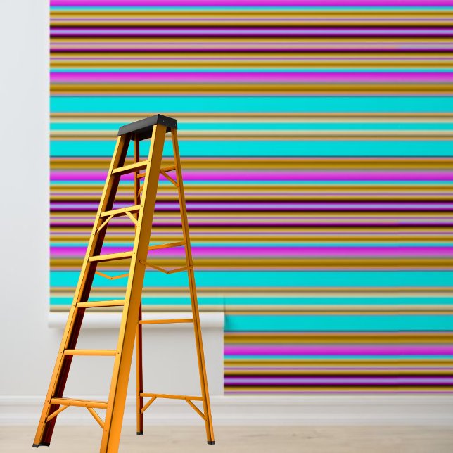 Papier peint adhésif rose bleu violet rayé  (Peel and Stick Wallpaper Pink Blue Purple Stripe Wallpaper
)
