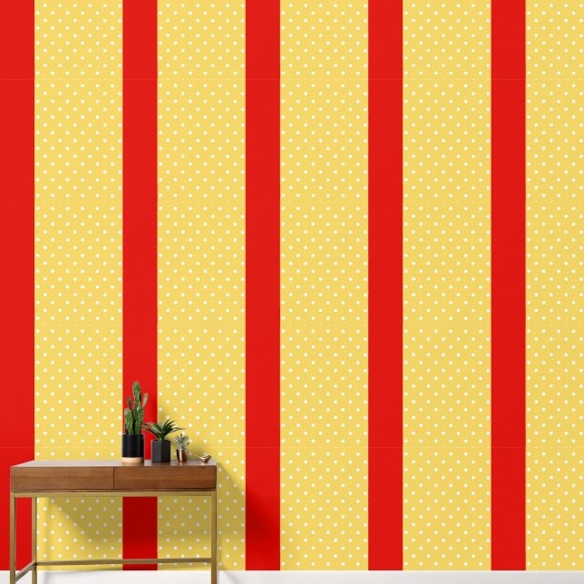 Papier peint adhésif Scarlet Bell à pois (Couloir)