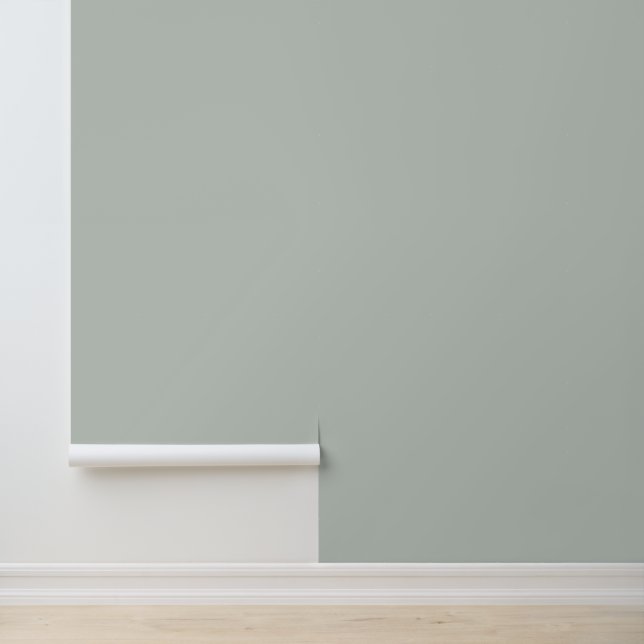 Papier peint adhésif vert sauge pour locataires (Application)