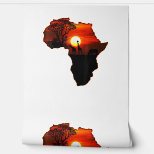 Papier Peint Afrique T Carte Chemise De L'Afrique Le Soleil Sud