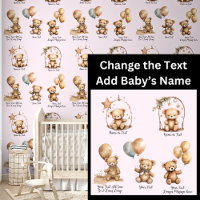 Ajouter Baby Name & Text, Ballons Nounours mignons