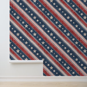 Papier Peint Américaine/Étoiles Rayures/Patriotique