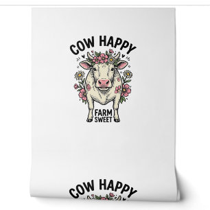 Papier Peint Amoureux de vaches mignonnes Art animalier de ferm